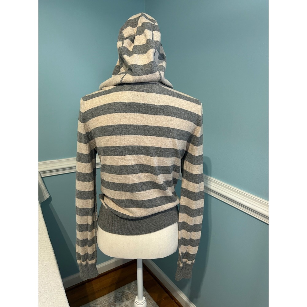 Twisted Heart America Striped Cashmere Blend Zip Hoodie MED Y2K luxury - Picture 5 of 10